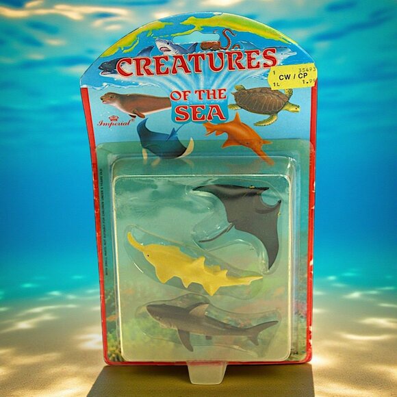 Imperial Creatures Of The Sea Collectible Toy Set With Shark Stingray & Sawfish - Picture 1 of 7